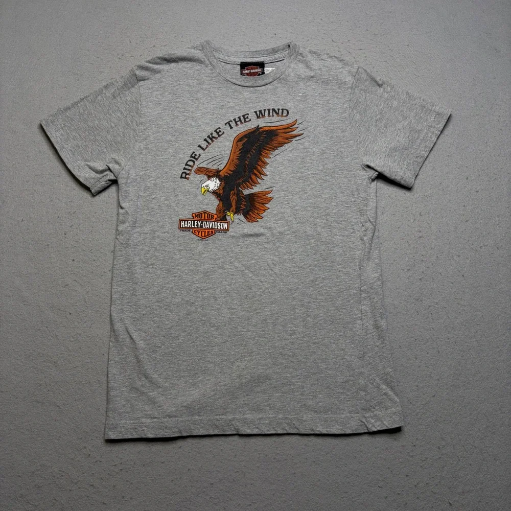 Harley-Davidson Graphic T-Shirt Kids Youth L Ride‎ Like The Wind Deadwood Y2K